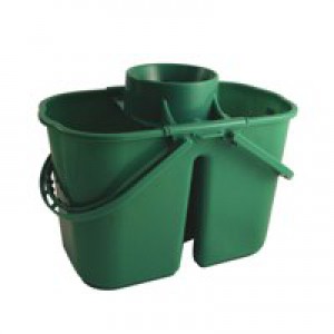 Duo Mop Bucket Colour Coded 7 and 8 Litre Sections Total 15 Litre Green
