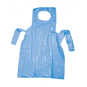 Polyco Aprons Polythene Disposable on Roll 80g 270x420mm Blue Ref AP2912B [Pack 200]