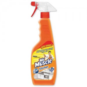 Mr Muscle Kitchen Cleaner Lemon Trigger Spray for All Kitchen Surfaces 5 in 1 500ml Ref 91577
