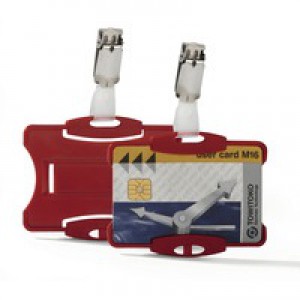 Durable Security Pass Holder Pack of 25 Red 8118/03