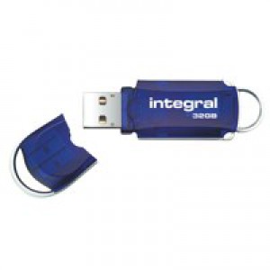 Integral Courier Flash Drive with LED Light USB 2.0 Read 12MB/s Write 3MB/s 32GB Ref INFD32GBCOU