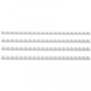 GBC Binding Combs Plastic 21 Ring 45 Sheets A4 8mm White Ref 4028194 [Pack 100]