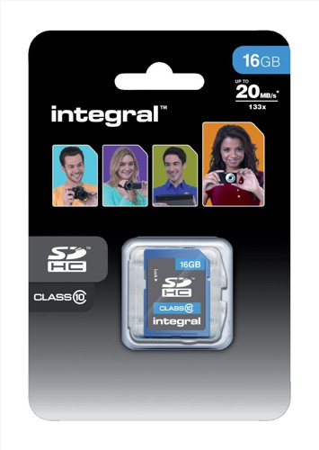 Integral Ultima Pro SDHC Memory Card with Protective Case Class 10 23MB/s 16GB Ref INSDH16G10-20