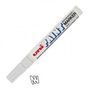 uni Paint Marker Bullet Tip Medium Point Px20 Line Width 2.2-2.8mm White Ref 124354000 [Pack 12]