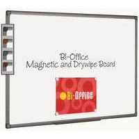 Bi-Office Magnetic Whiteboard 900x600mm Aluminium Finish MB0706186