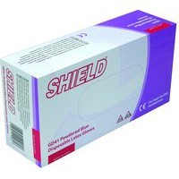 Shield Polypropylene Latex Gloves Blue Small Pack of 100 GD41