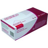 Shield Polypropylene Latex Gloves Medium Pack of 100 Natural GD45