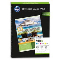 Hewlett Packard No940XL Brochure Value Pack Paper/Inks CG898AE