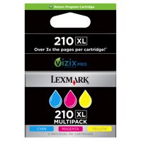 Lexmark No210XL Return Programme Inkjet Cartridge Pack of 3 High Yield Colour 14L0269E