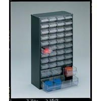 Storage Cabinet Clear Drawer System Dark Grey 324171