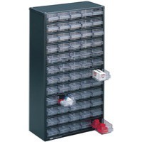 Storage Cabinet Clear Drawer System Dark Grey 324208