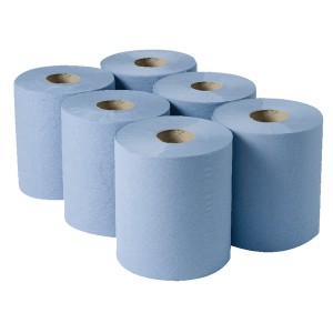 Blue Centre feed Roll 2ply 150mm x 170mm 1x6 Case