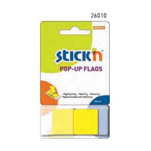 Stick n Pop-Up Flags 45 x 25mm Yellow