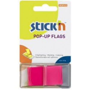 Stick n Pop-Up Flags 45 x 25mm Pink