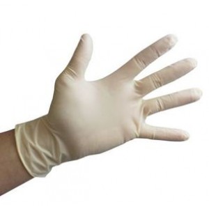Latex disposable powder free gloves - Medium x 100