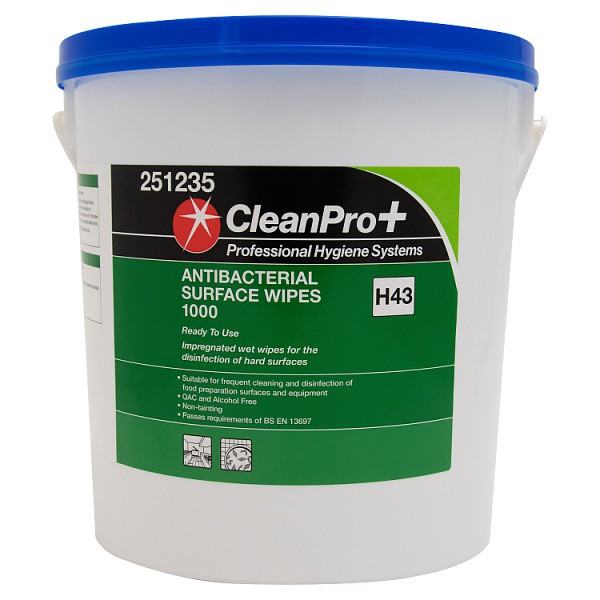 Clean+Pro%2B+Antibacterial+Surface+Wipes+1000+H43