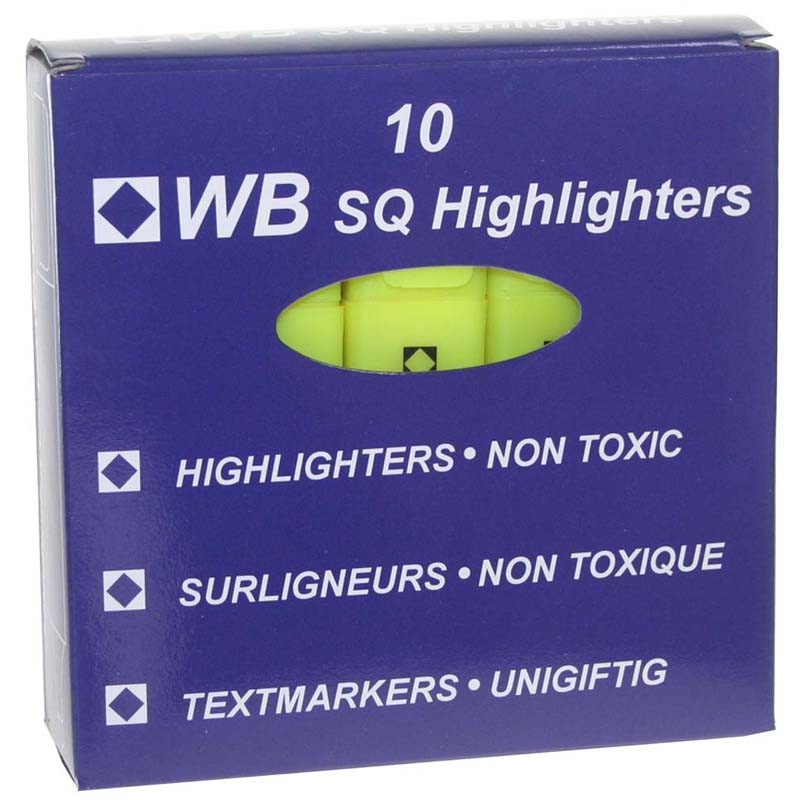 WB+SQ+Highlighter+Assorted+%28Pack+of+10%29