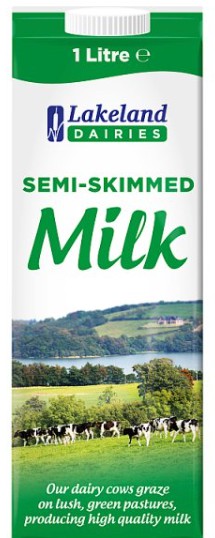Lakeland+Dairies+Semi-Skimmed+Milk+1LT+PK+12
