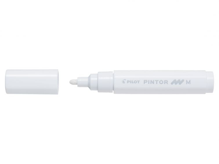 Pilot+Pintor+-+Marker+Pen+-+White+-+Medium+Tip+Pk6