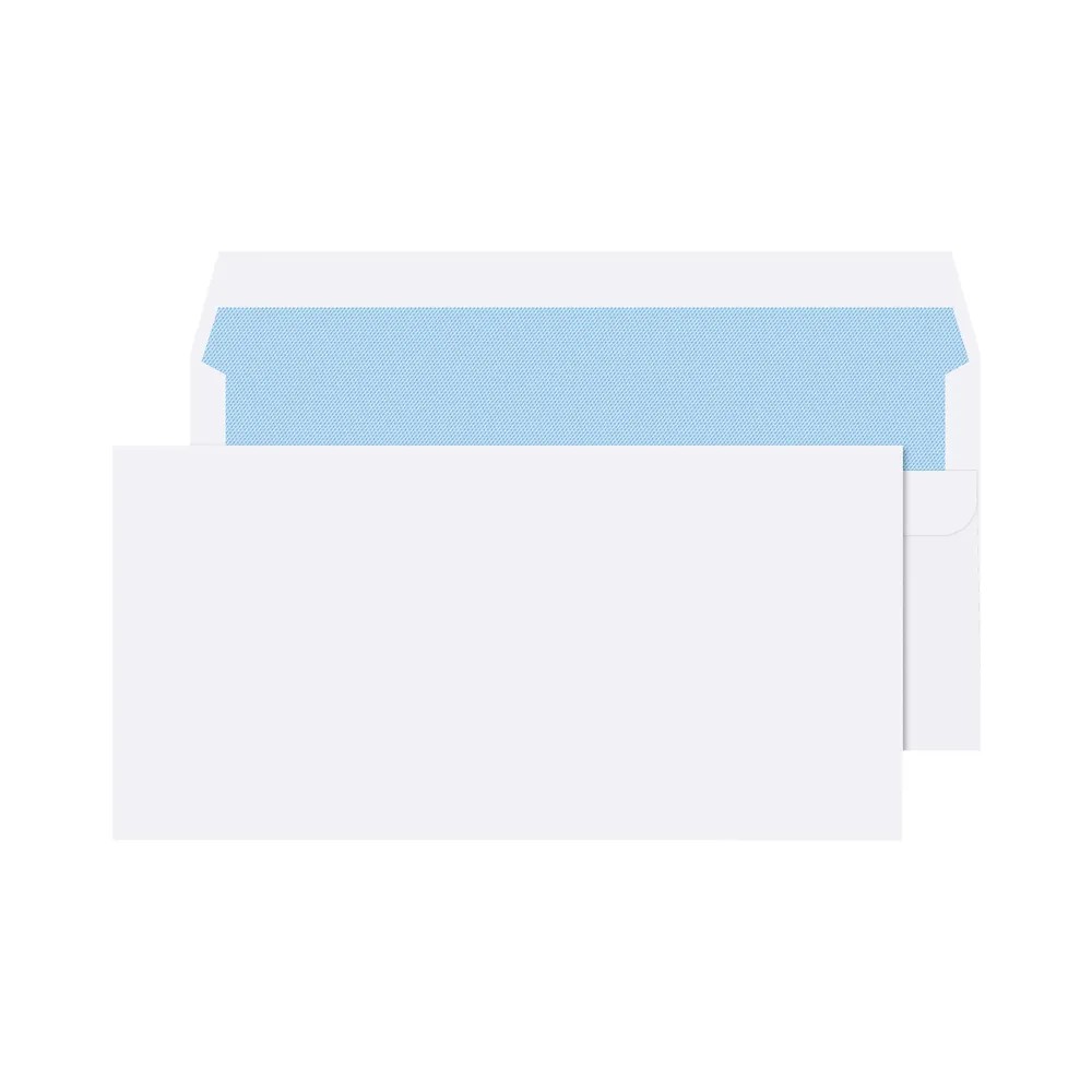 Blue+Label+White+DL+Self+Seal+Envelopes+110x220mm+80gms.+Box+in+1000+RBL10067
