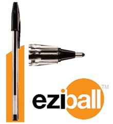 Eziball+Medium+Ballpen+Black+PK20
