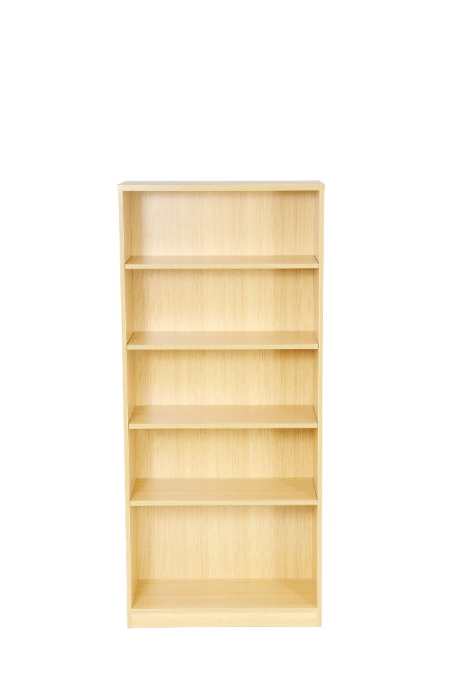 1800mm+High+Bookcase+Complete+with+4+Shelves%2C+Light+Oak+