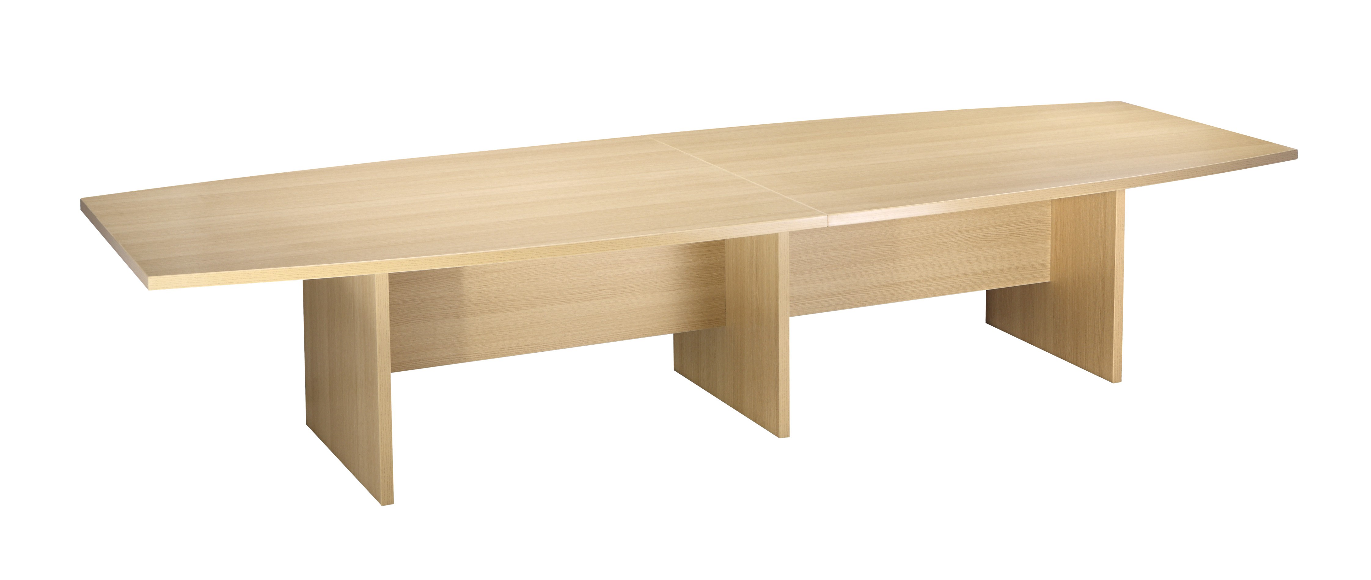 4000mm+x+1200mm+Boat+Shaped+Table+with+36mm+top%2C+Light+Oak+