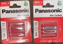 Panasonic+AAA+R03+1.5V+Zinc+Batteries+4-pack+%232861+%40BA-7