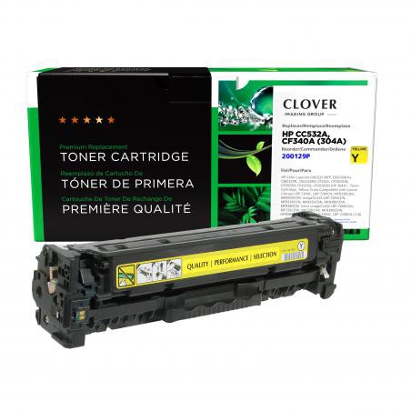Clover+Imaging+Remanufactured+Yellow+Toner+Cartridge+for+HP+CC532A+%28HP+304A%29