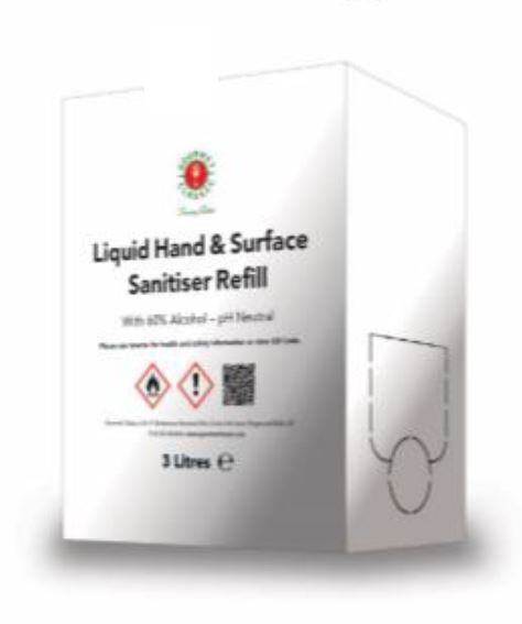%2A3L+Liquid+Hand+and+Surface+Alcohol+Sanitiser+3Litre+Refill+Box+CVD19